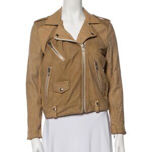 IRO Adila Lamb Leather Biker Jacket Size S | US 4, FR 36 - Camel/Tan